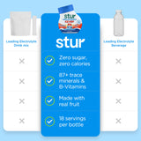 Stur Ice Pop Hydration Booster with Electrolytes, Zero Sugar Liquid Water Enhancer, 1.62 fl oz bottle (Pack of 5)