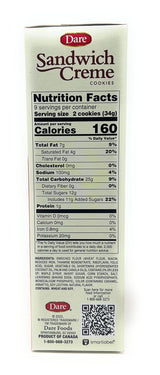 Dare Maple Leaf Crème Cookies - Classic Canadian Cookie Made with Real Maple Syrup, Peanut Free - 10.6 Ounces