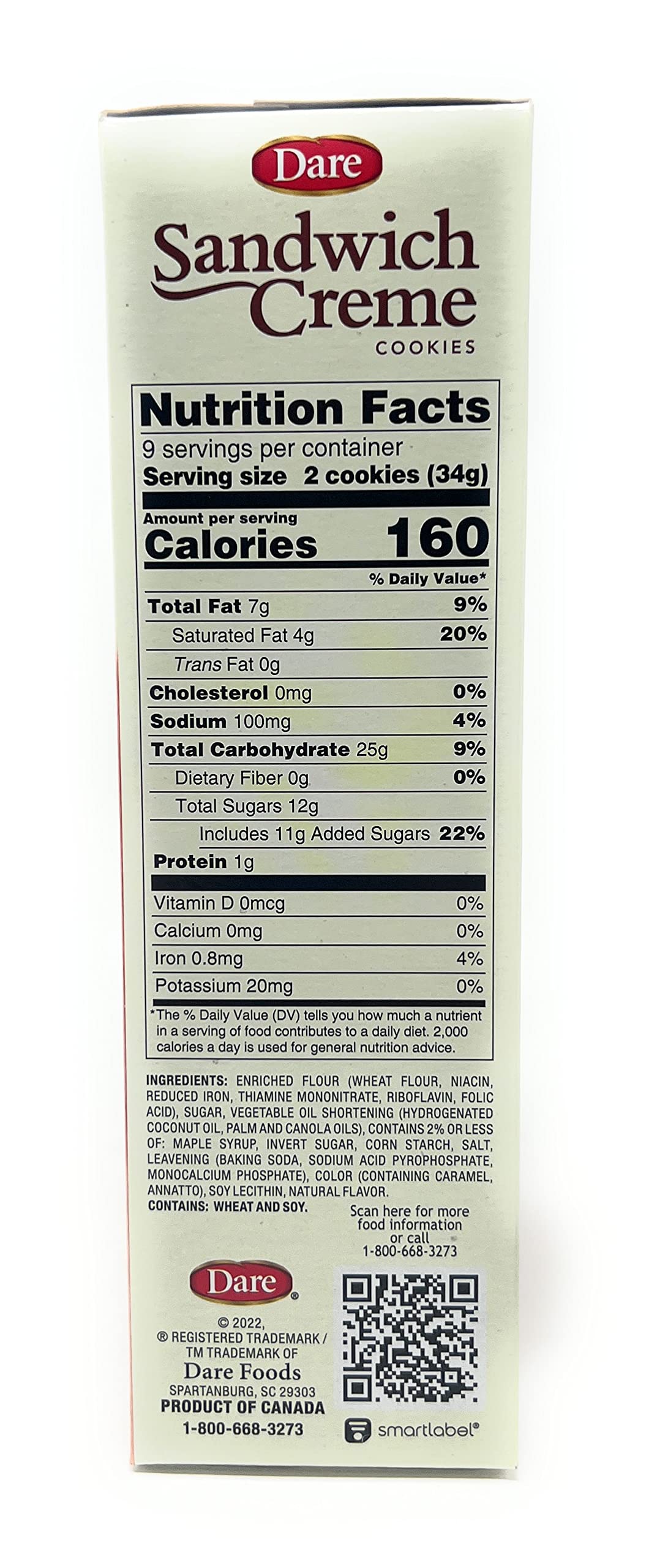Dare Foods Maple Leaf Creme Filled Cookie, 10.2 Ounce - 12 per case.