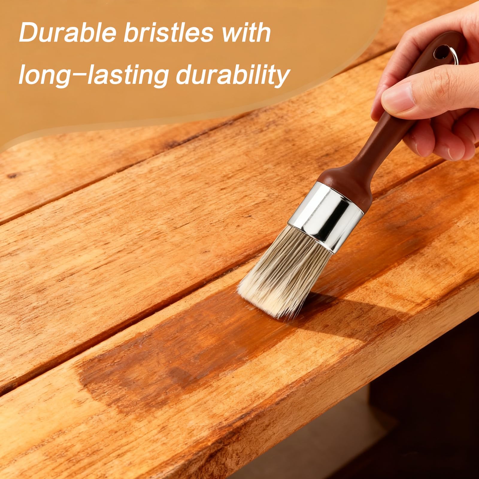 2pcs Salve Brush for Furniture Leather & Wood Care Cleaning Brush, Ergonomic Leather Furniture Cleaning Brush, Wax Brushing Tool with Comfortable