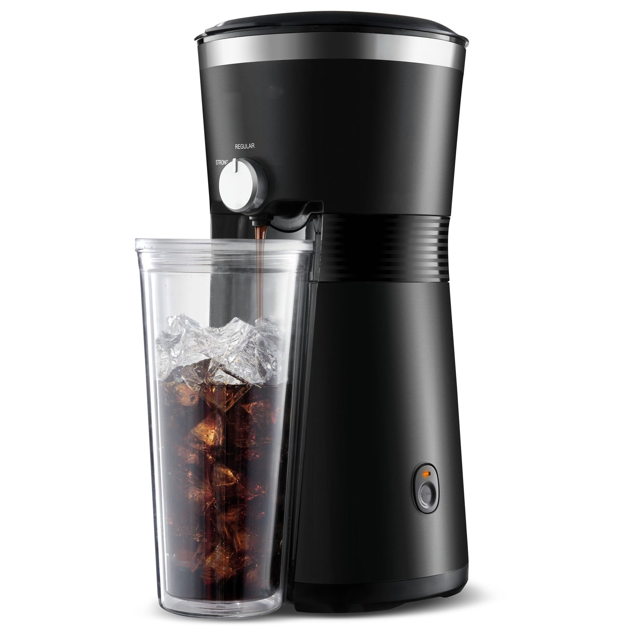 MaiyO Iced Coffee Maker with 25 fl oz. Reusable Tumbler, Black