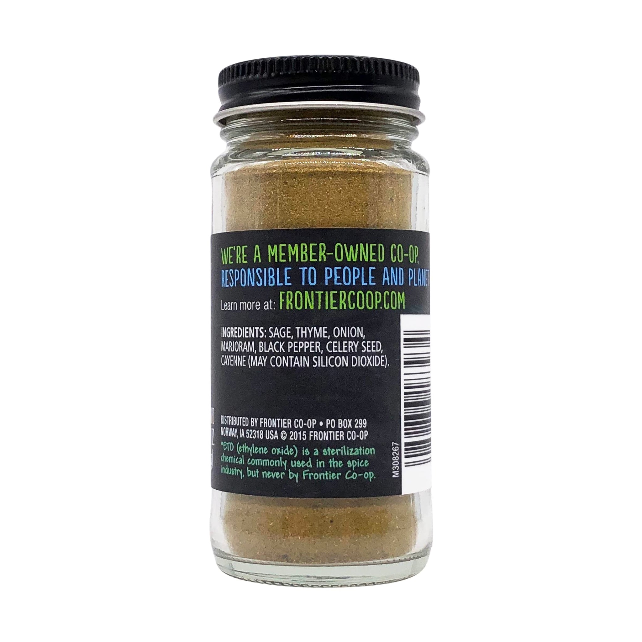 Frontier Co-op Salt-free Poultry Seasoning, 1.34 Ounce Bottle, Blend of Sage, Thyme & Onion, Perfect for Poultry & Stuffing