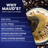 Maud's French Roast Coffee Pods 18 ct, Dark Roast Coffee in Single Serve Pods - 100% Arabica Coffee, Compatible with Keurig K Cups Maker