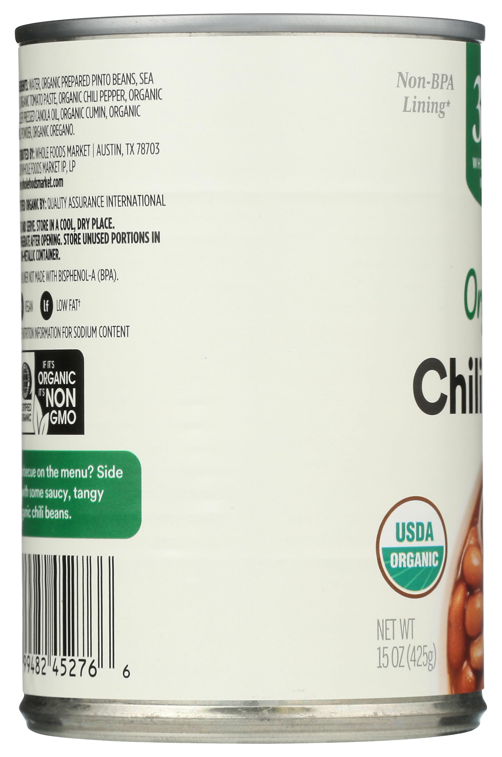 365 by Whole Foods Market, Organic Chili Beans, 15 Ounce