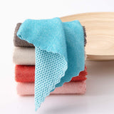 5 Pack Microfiber Kitchen Cloth Dish Towels, Premium Dishcloths, Washing Dishes, Dish Rags Cleaning Cloths with Scrub Side and Poly Scour Side 5 Color