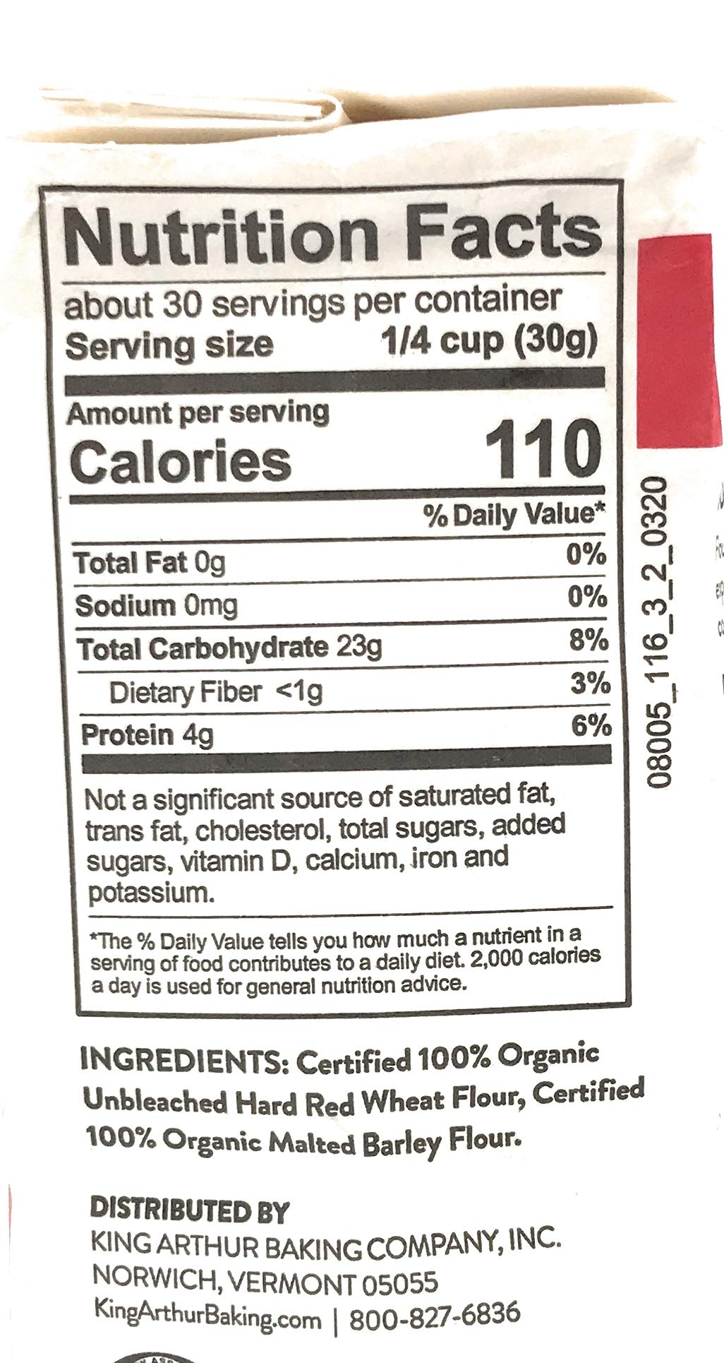 King Arthur Flour, Organic All Purpose Flour, 32 Oz Bag