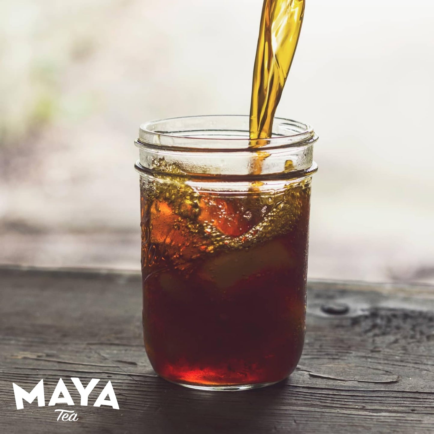 Maya Tea Apricot Black Tea, Premium Loose Leaf Tea, Natural Caffeine, Make Hot or Iced Brews Up to 22 Cups, 2 Ounce Resealable Pouch