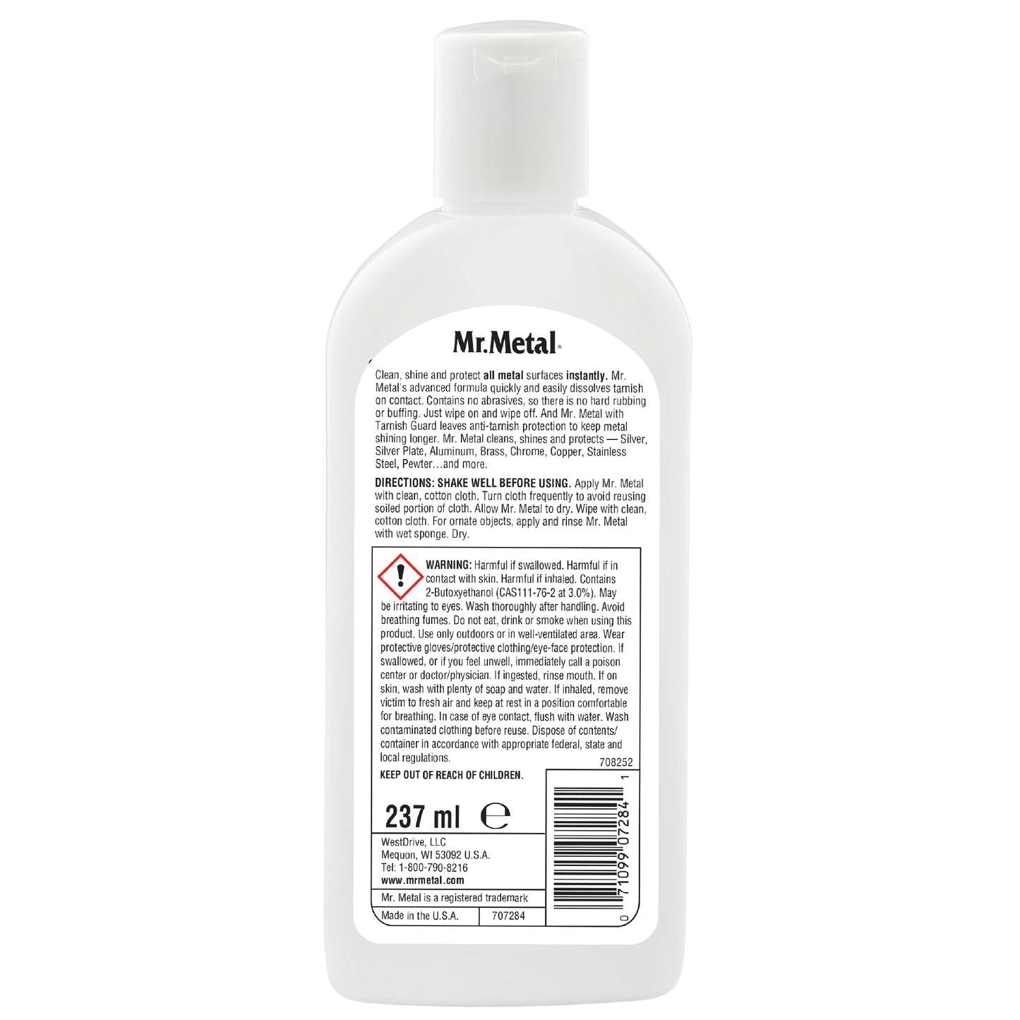 Mr. Metal Metal Polish Liquid All Metal Multipurpose Cleaner, Non-Abrasive, Instant Sterling Silver Cleaner, Brass and Stainless Steel Cleaner, Grime