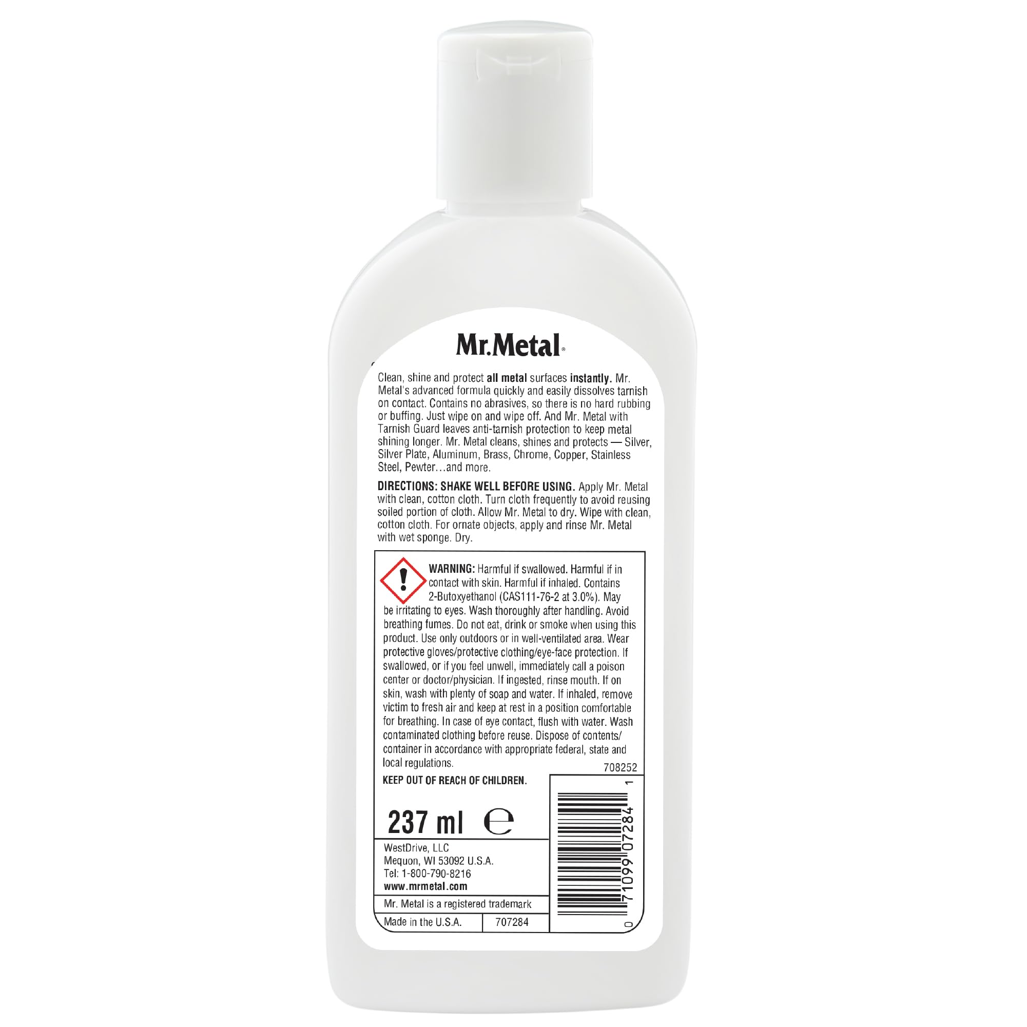Mr. Metal Metal Polish Liquid All Metal Multipurpose Cleaner, Non-Abrasive, Instant Sterling Silver Cleaner, Brass and Stainless Steel Cleaner, Grime