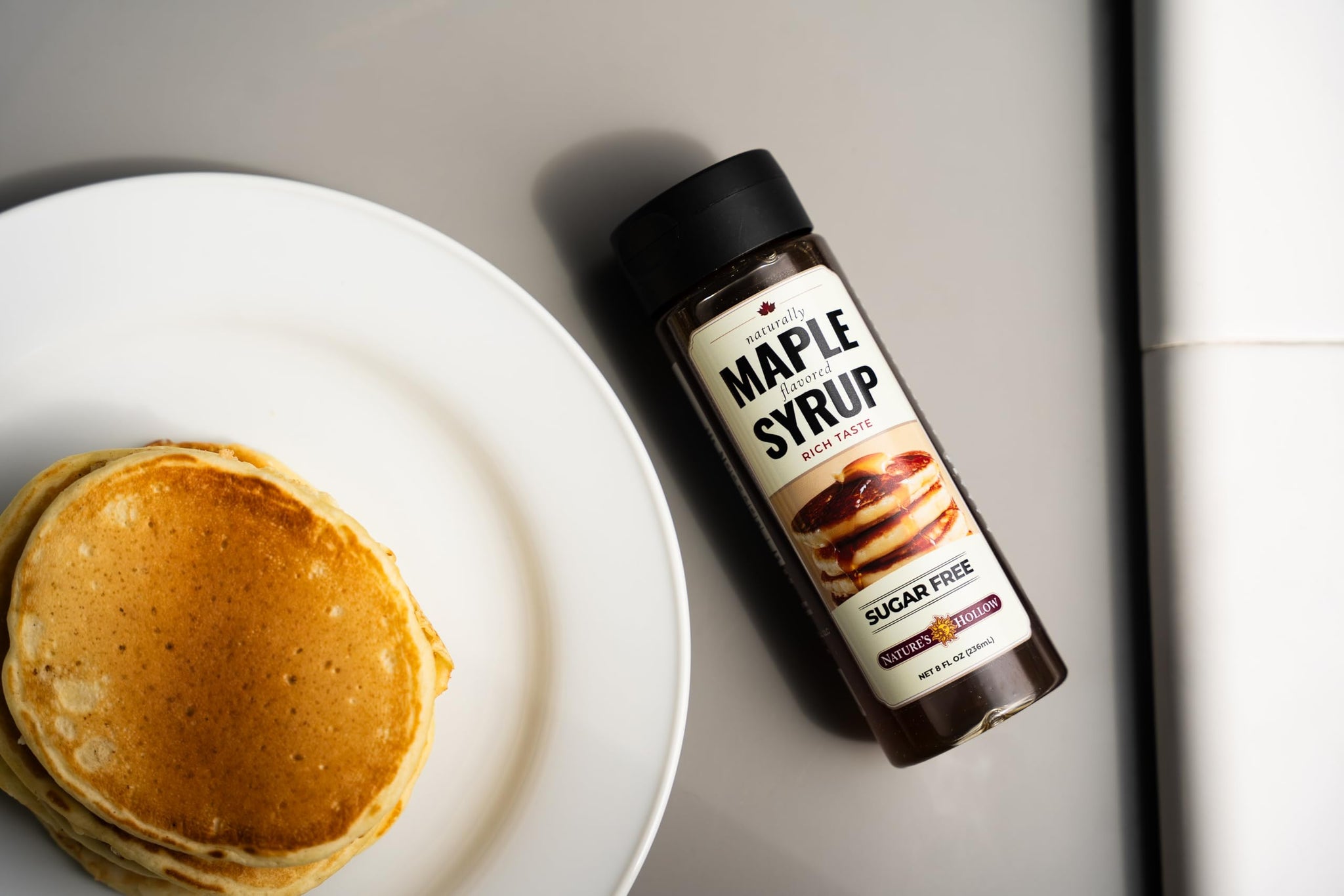 Nature’s Hollow Sugar Free Maple Syrup - Keto Friendly, 0 Net Carbs, Low Calorie Pancake & Waffle Syrup, No Sugar Added, Gluten Free, Maple Syrup