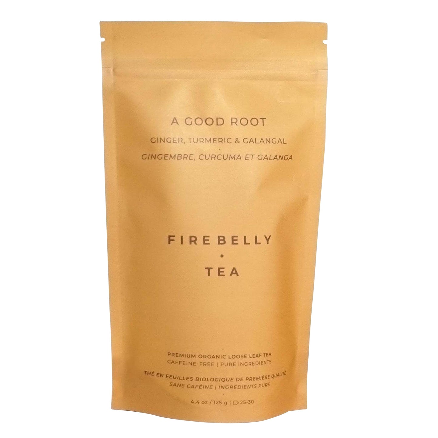 Firebelly Tea A Good Root, Organic Ginger, Turmeric & Galangal Tea, Herbal Loose Leaf Blend, Caffeine Free, Spicy Warming Tea for Digestion & Daily