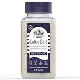 Le Marinier Celtic Salt Organic Fine Ground, 1 lb - 16oz. Mineral Rich 100% Natural and Unrefined. Refillable Salt Shaker. French Sea Salt with Vital