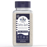 Le Marinier Celtic Salt Organic Fine Ground, 1 lb - 16oz. Mineral Rich 100% Natural and Unrefined. Refillable Salt Shaker. French Sea Salt with Vital