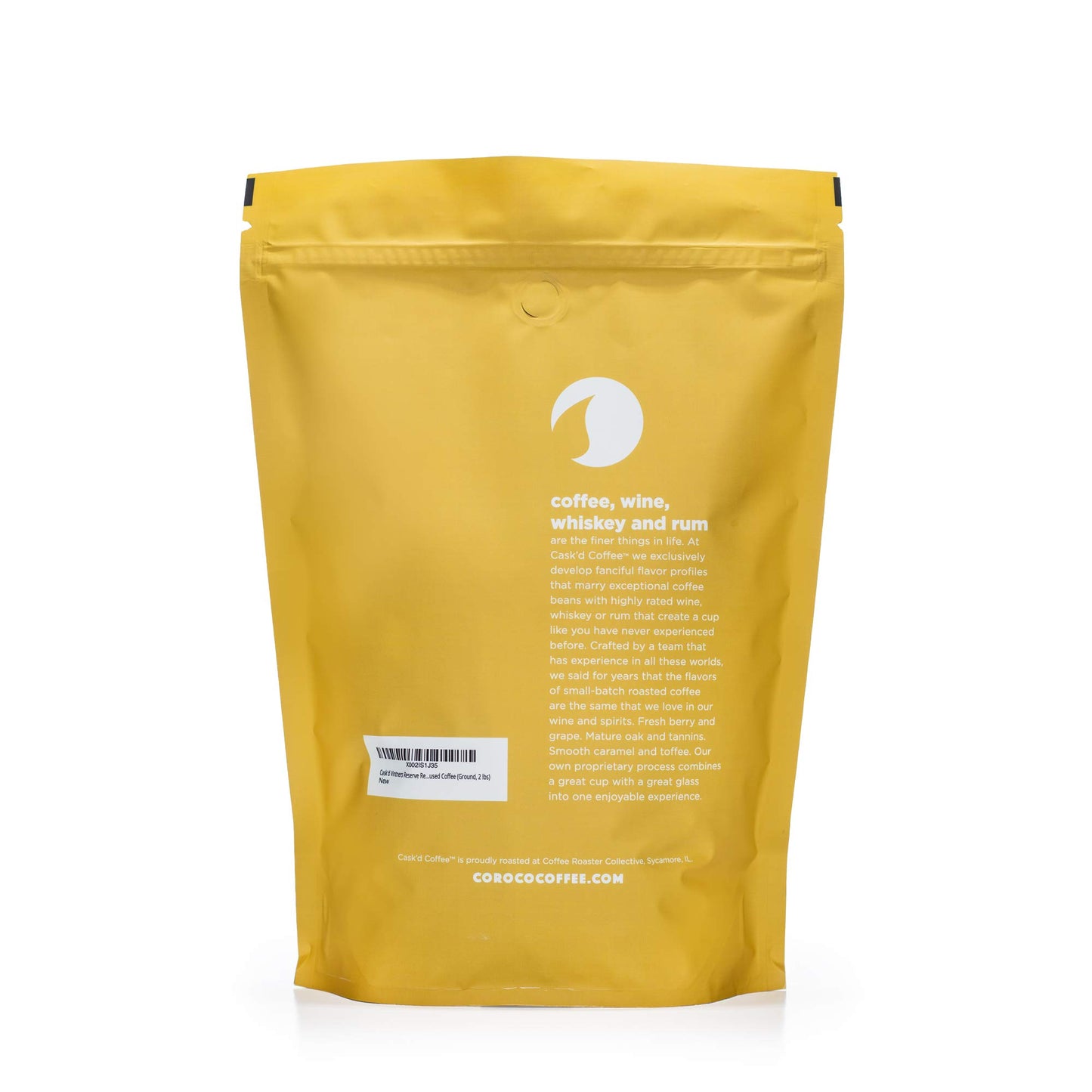Cask’d Vintners Red Wine Infused Coffee - Made from Single-Origin Medium Roast Brazilian Coffee Beans with Full-Bodied California Cabernet - Ideal