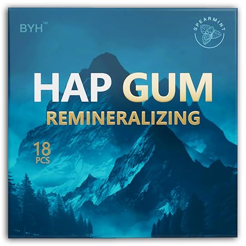 BYH Remineralizing Gum with Nano Hydroxyapatite & Xylitol-Sugar Free Gum (18 Count (Pack of 1))
