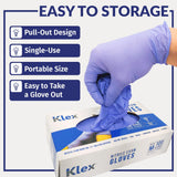 Klex Nitrile Exam Gloves - Medical Grade, Powder Free, Rubber Latex Free, Disposable Examination Grade Glove, Strong Food Safe, Lavender M Medium, 3