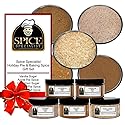 Holiday & Baking Seasonings Gift Set - Contains: 5 different jars (1 each of: Apple Pie, Pumpkin Pie, Gingerbread Spice, Vanilla Sugar and Cinnamon