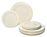 " OCCASIONS " 300 Pcs Set / 60 Guest Wedding Disposable Plastic Plate and Silverware Combo Set, 60 x 9'' Luncheon + 60 x 6.25'' Dessert plates +