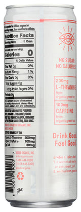 Ardor Organic Pink Grapefruit Sparkling Energy Water, 12 FZ