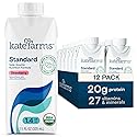 KATE FARMS Organic 1.4 High Calorie Nutrition Shake, Strawberry, 20g Protein, 27 Vitamins and Minerals, Meal Replacement, 11 oz (12 Pack)
