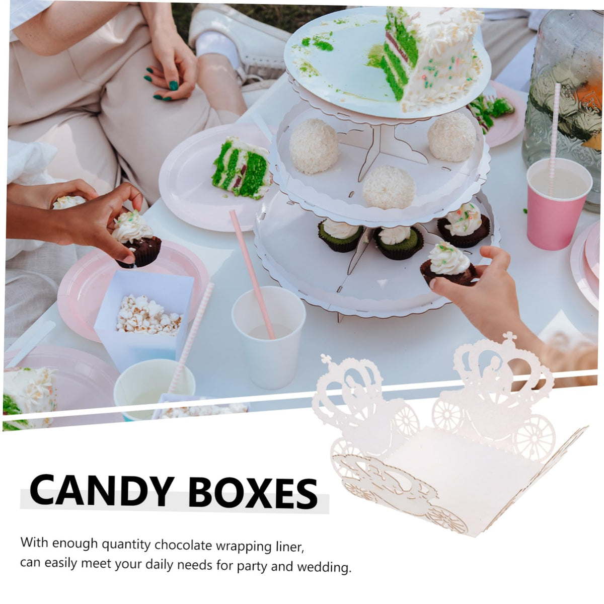 Didiseaon 50pcs Chocolate Wrapping Papers Hollow Design Elegant Candy Packaging for Weddings Parties and Special Occasions Lightweight and Convenient