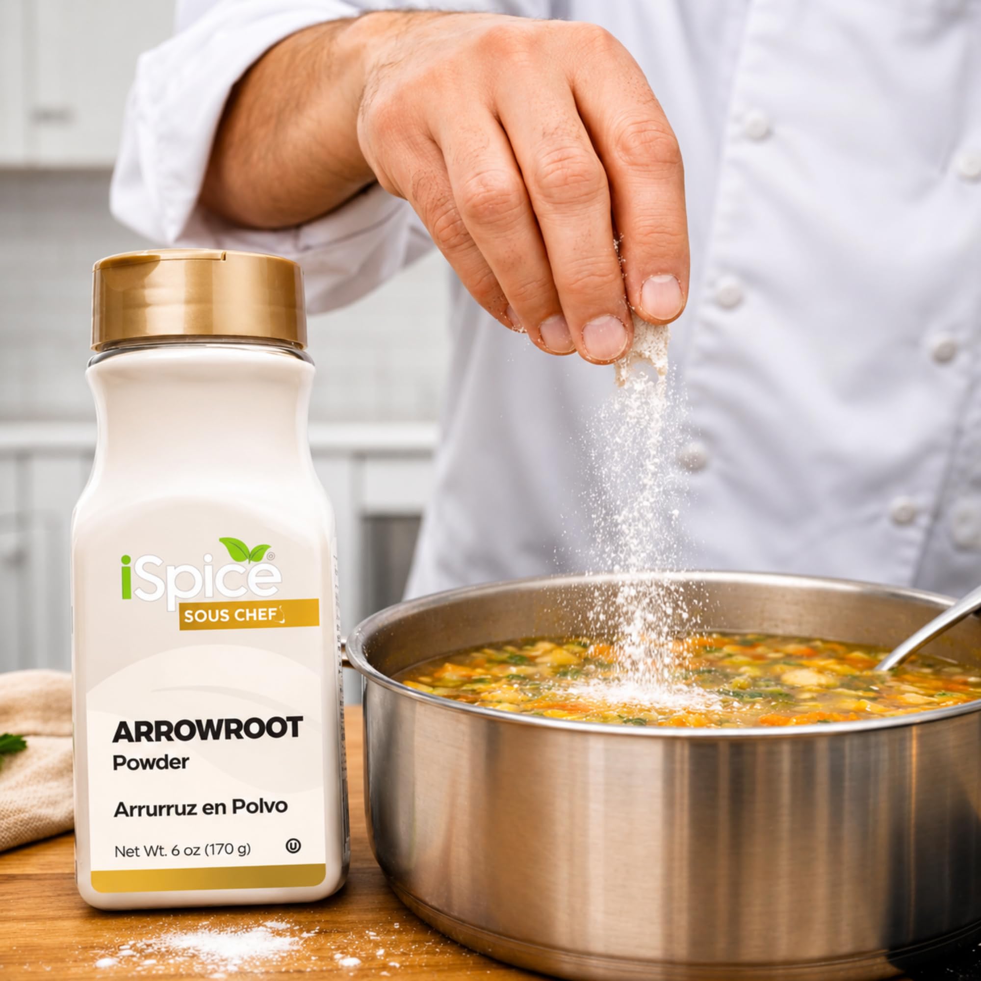 iSpice Premium Arrowroot Powder |Natural Thickener Arrowroot Flour |Gluten-Free Arrowroot Starch| Non -GMO Arrow Powder | 6oz (170g)