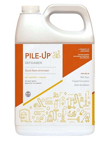 Jani-Source PileUP Defoamer Quick Foam Eliminator Carpet Cleaner - Gallon (Each)…