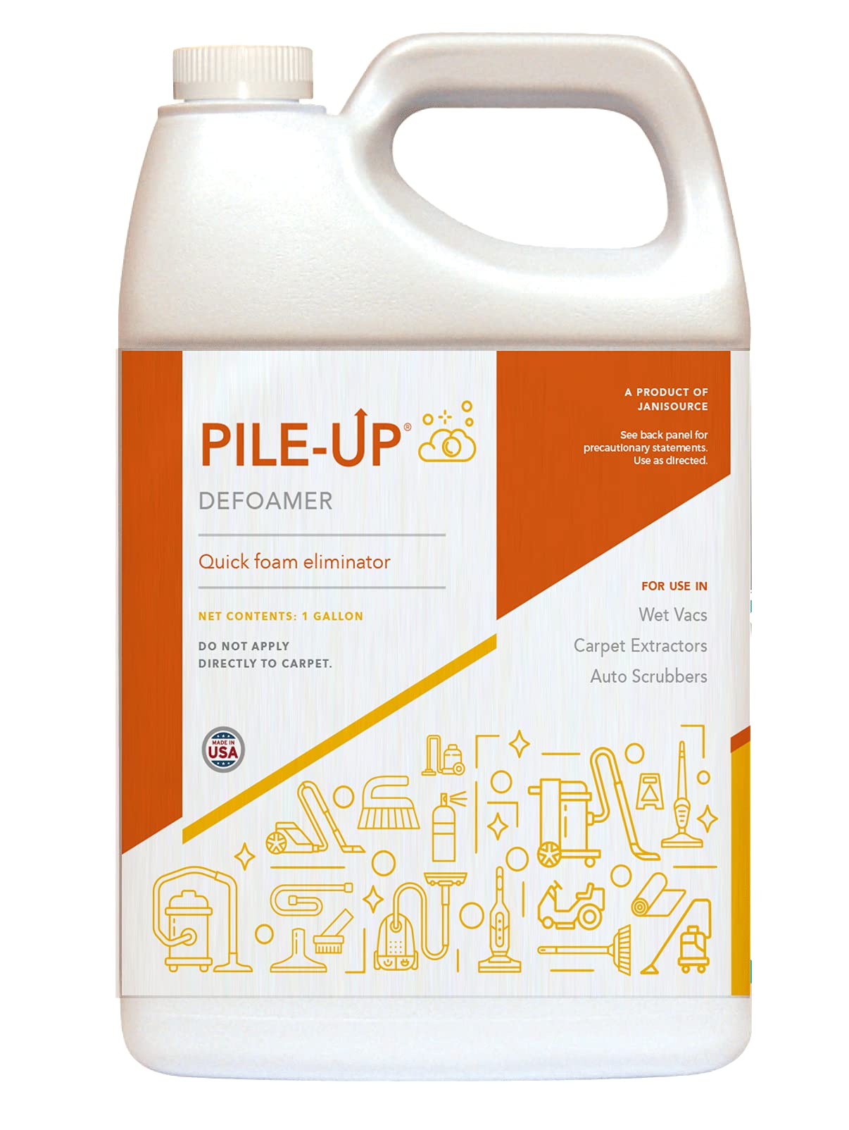 Jani-Source PileUP Defoamer Quick Foam Eliminator Carpet Cleaner - Gallon (Each)…