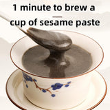 Black Sesame Walnut Black Bean Powder?Grain Congee?Chinese Yam Black Sesame Soup?Instant Soup?Breakfast Congee?17.6 Oz (500g) (17.6oz, Sugar)