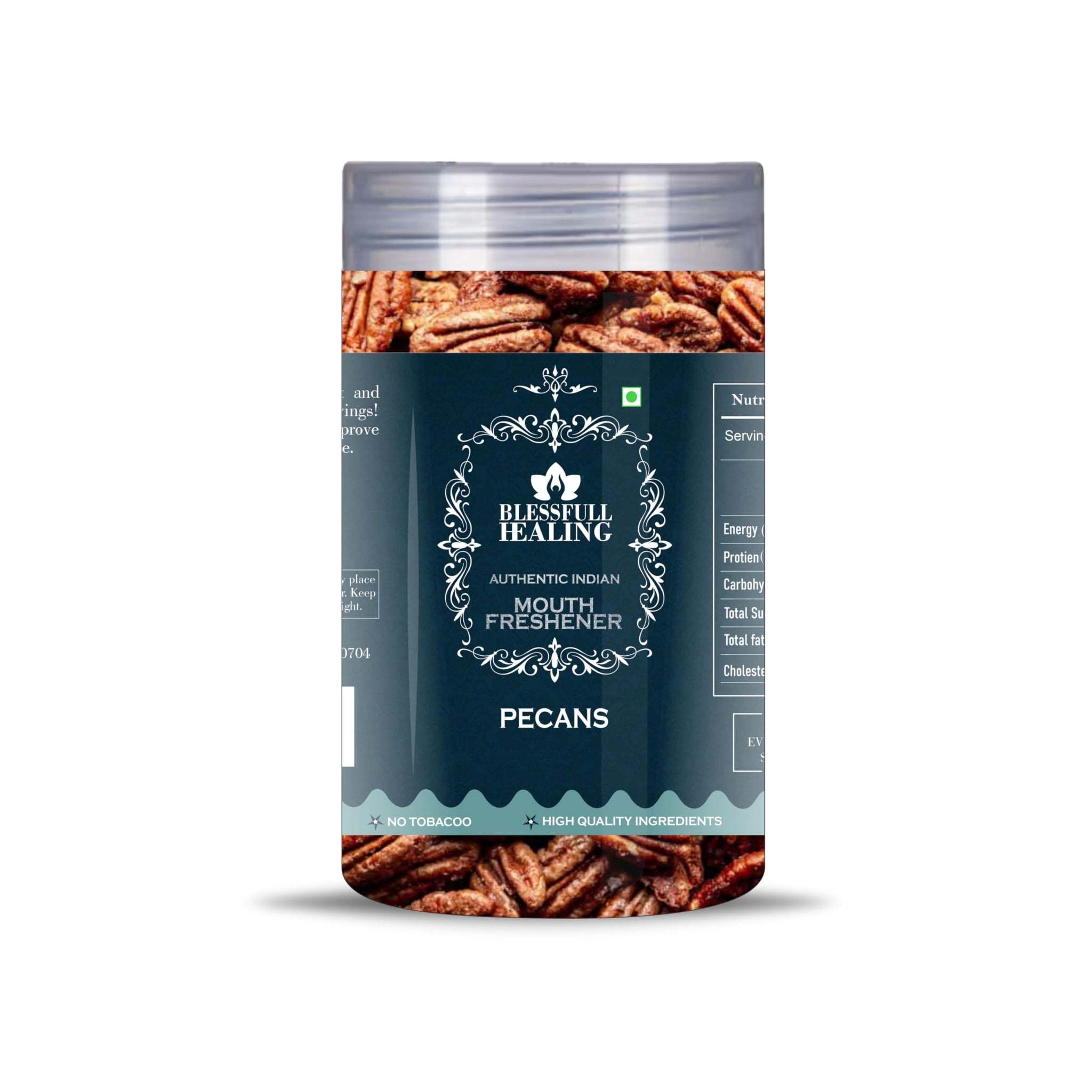 Blessfull Healing Pecans 5 Oz(Ounce) Airtight Container With Spoon