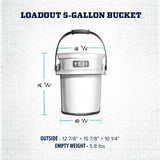 YETI Loadout 5-Gallon Bucket, Impact Resistant Fishing/Utility Bucket, Desert Bloom