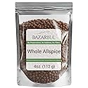 Whole Allspice Berries Pimenta dioica - Certified Kosher, 4oz Resealable Pouch | Fresh, Aromatic, All-Natural Spice for Cooking, Baking, Pickling