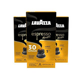 Lavazza Espresso Maestro Lungo Aluminum Capsules Compatible with Nespresso* Original Machines, Light Espresso Roast, 100% Arabica (30 Capsules)
