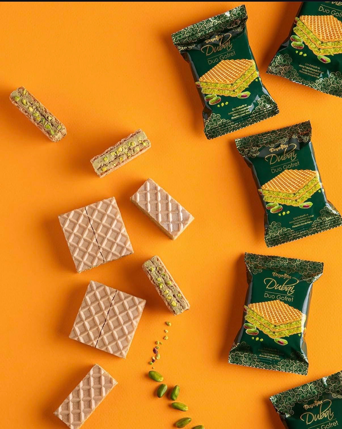 Beyoglu Dubaco Dubai Chocolate Bar - Turkish Pistachio Chocolate with Tahini & Crispy Kadayif | 7 oz Middle Eastern Gourmet Milk Chocolate Imported