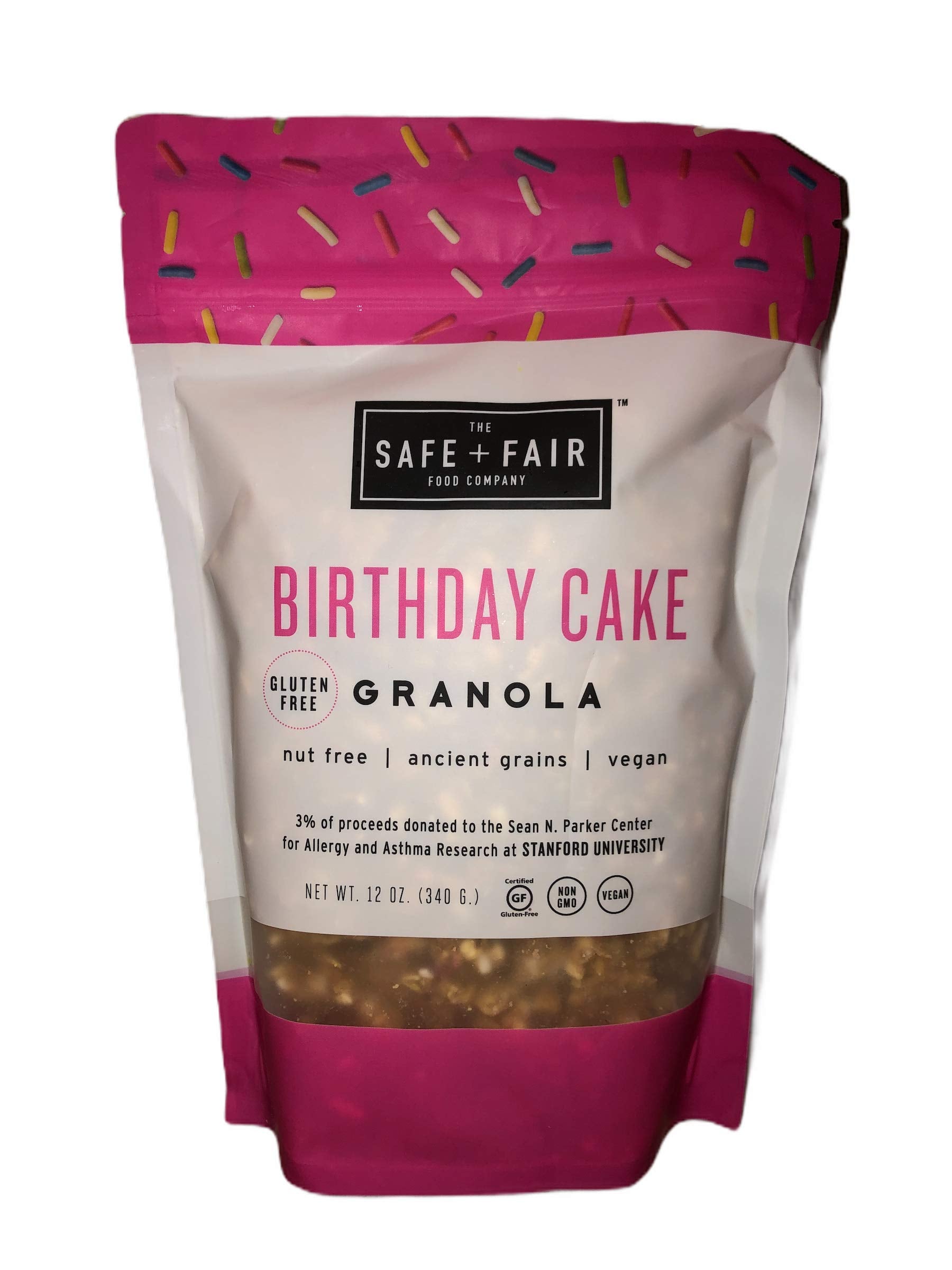 The Safe + Fair Food Company, Birthday Cake Granola, 12 Ounce Pouch - PACK OF 2
