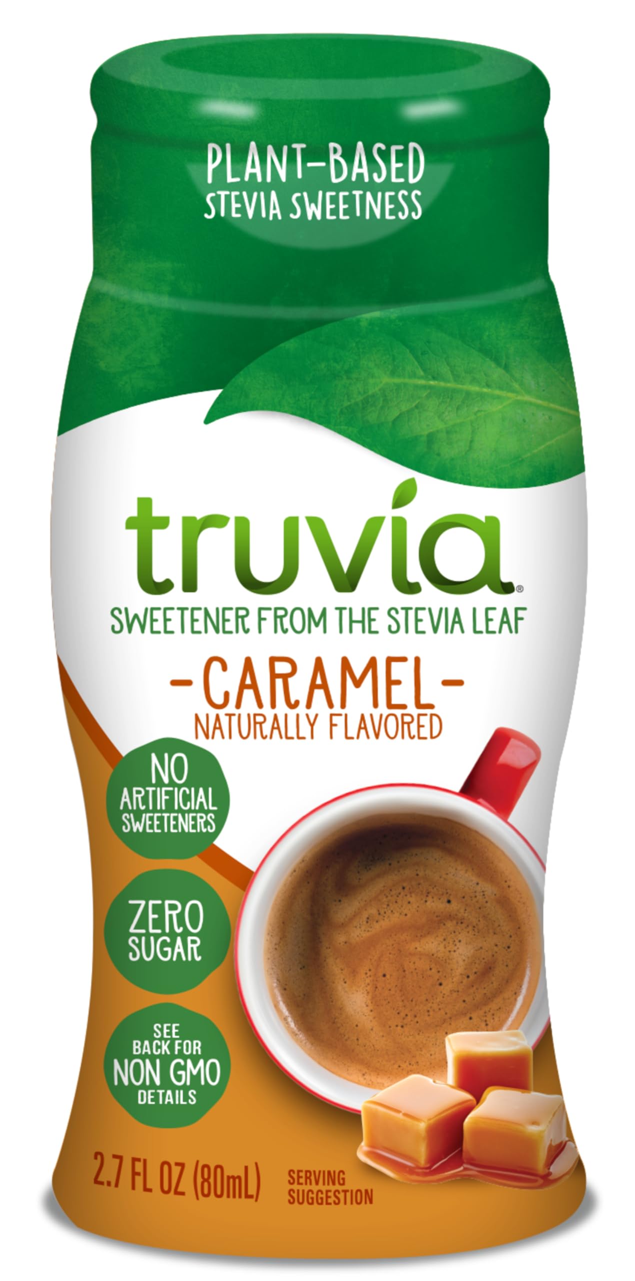 Truvia Zero-Calorie Liquid Sweetener from the Stevia Leaf, 2.7 Fl Oz bottle, Caramel flavor (Pack of 1)
