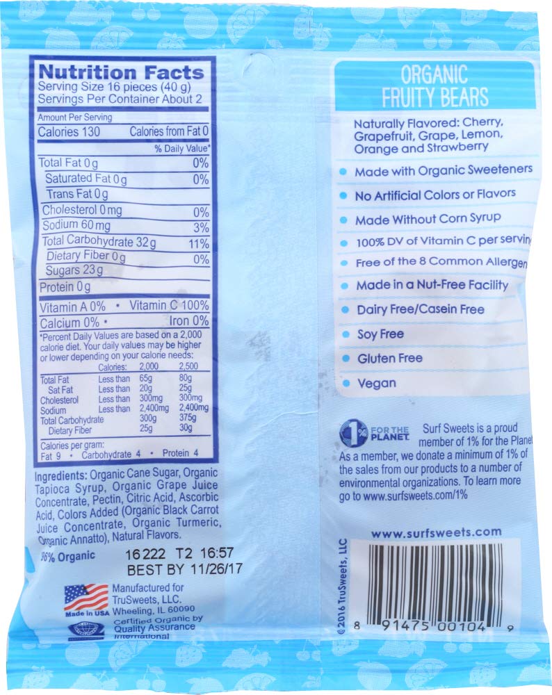 (NOT A CASE) Surf Sweets Organic Fruity Bears