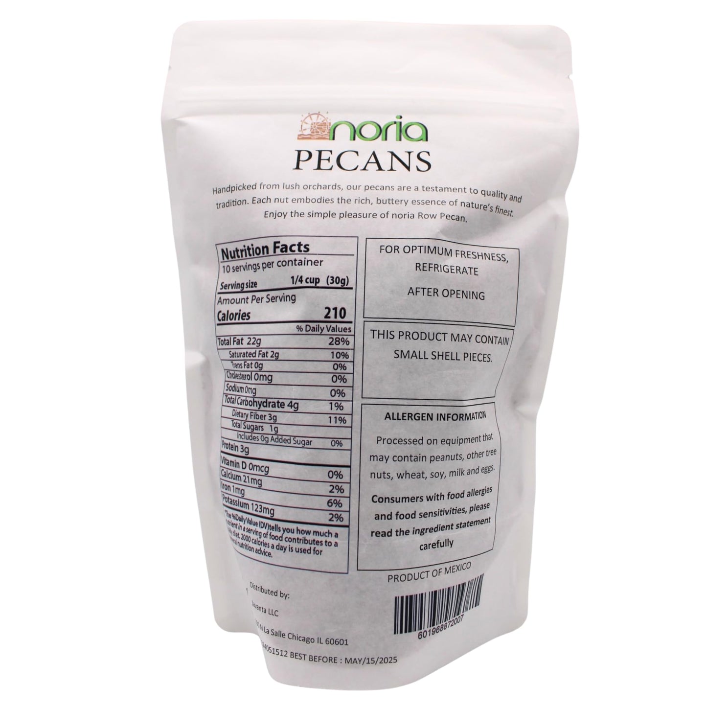 Noria Premium Raw Fancy Pecan Halves,10.58 oz (1)