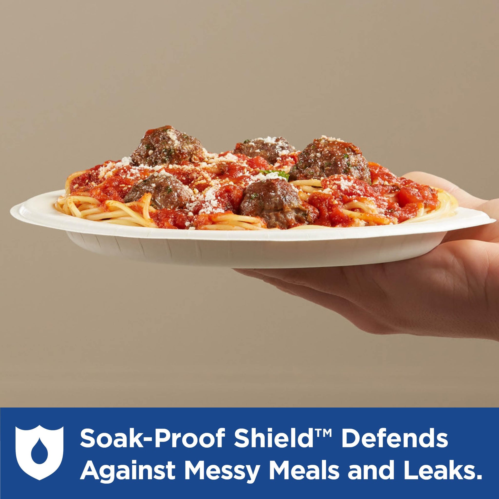 Dixie 8.5 Inch Medium-Weight Paper Plates By GP PRO, White, 1000 Count (125 Disposable Plates Per Pack, 8 Packs Per Case), UX9W