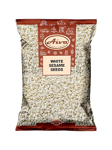 AIVA - SESAME SEEDS HULLED | Natural, Raw, Hulled |Perfect for Noodle Dishes, Sushi, Stir-Fries and Coating - (5 LB)