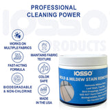 Iosso Mold & Mildew Stain Remover - Color Safe for Awnings, Tents & Boats - Concentrated Formula Makes 3 Gallons - Biodegradable, Non-Chlorine Fabric