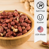 Roasted Unsalted Redskin Peanuts by Its Delish, 2 lbs Bulk Bag | Gourmet Red Skin Peanut Snack Nuts with No Shell | Salt Free, Vegan, Kosher