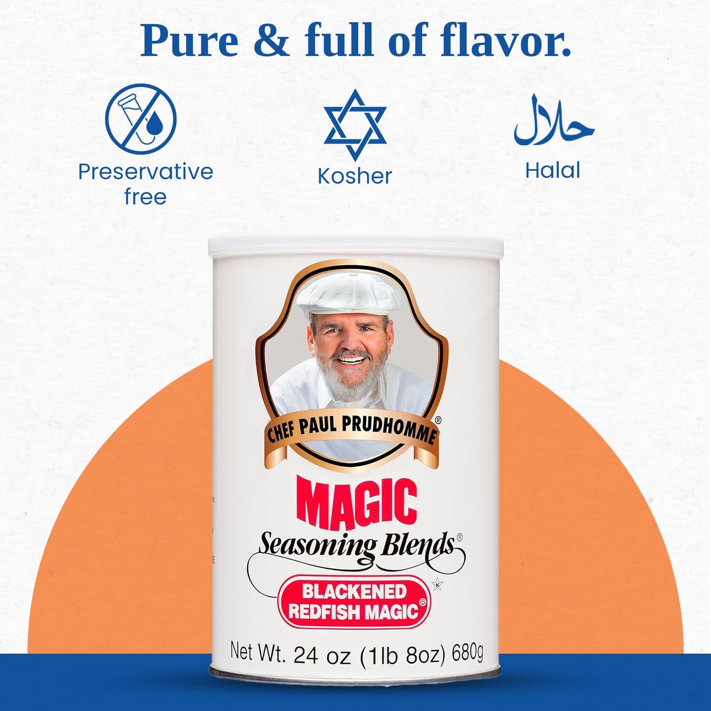 Chef Paul Blackened Redfish Magic Seasoning Blends | Cajun-Style Spices & Seasonings | Gluten-Free, No MSG, Bold Flavor | Perfect for Grilling
