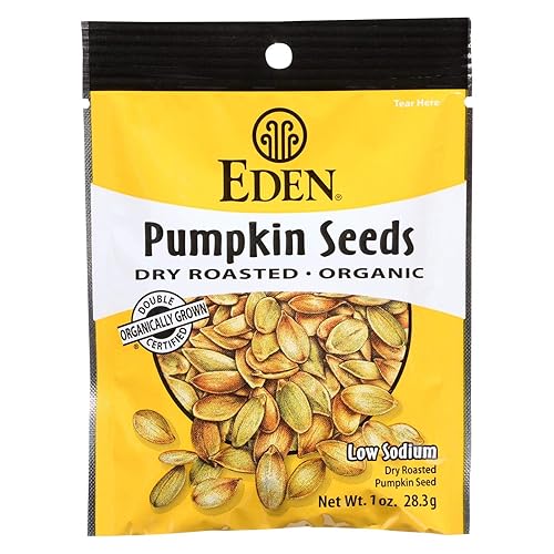 Eden Foods Organic Dry Roasted and Roasted Spicy Pumpkin Seeds, 1 Ounce - 12 per case.12