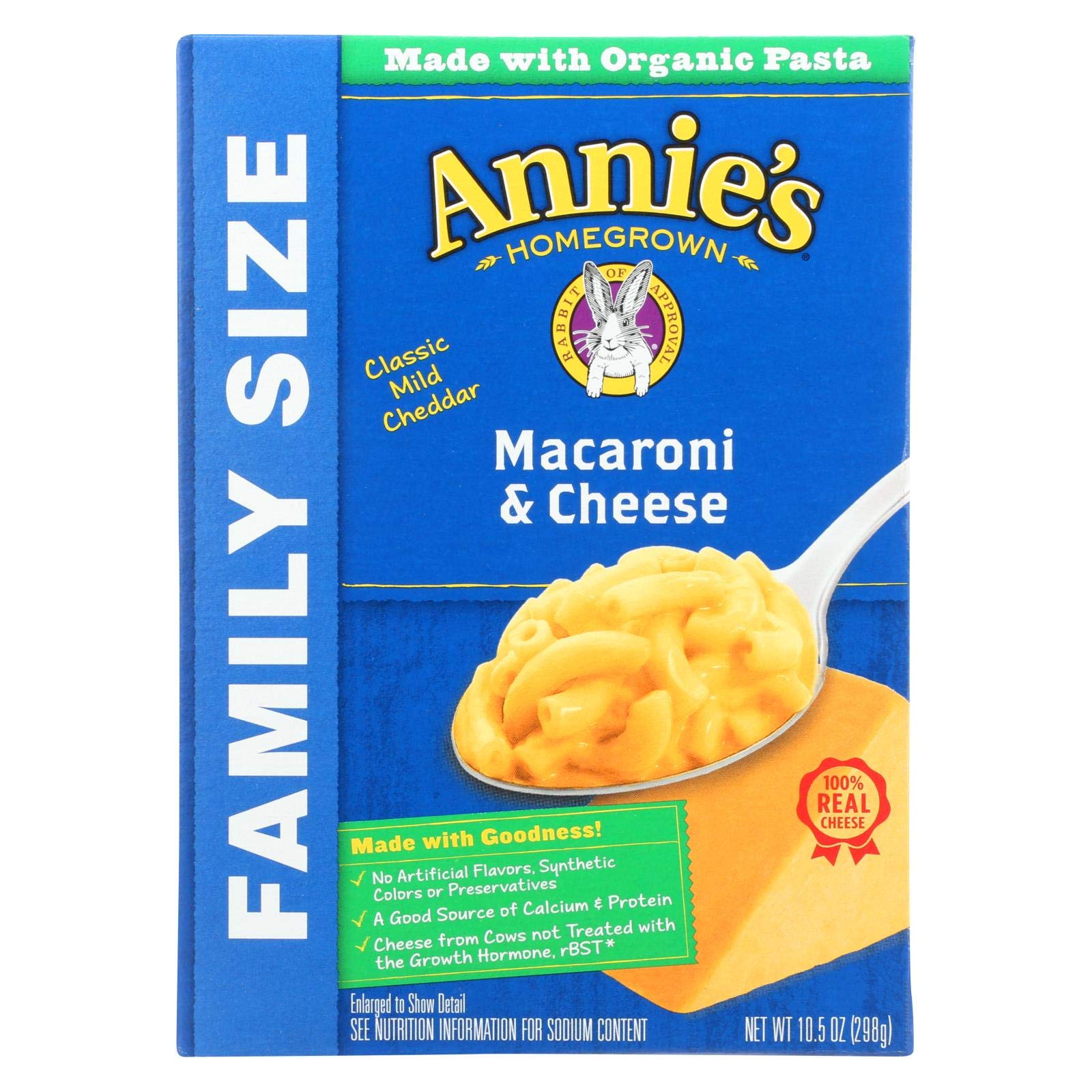 Annie's Homegrown Mac & Cheese Classic Family Size, 10.5000-ounces (Pack of6)
