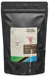 Thank the Goat Made to Order Gourmet Ground Coffee, Freshly Roasted, Dark Roast From Kilimanjaro, Tanzania, 12 oz.