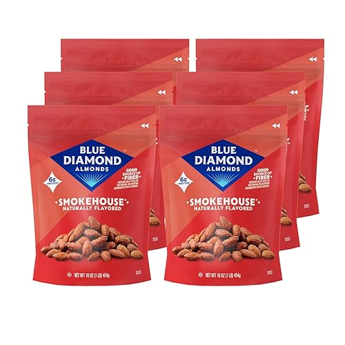 Blue Diamond Almonds Smokehouse, 16-Ounce Bags (Pack of 6)