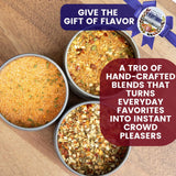 Spice, Nice & Everything Seasonings: Taco, Pizza, Popcorn | Gift Packaged Set of 3 | All Natural, Non GMO Seasoning | Gourmet Spice Blends & Rubs |