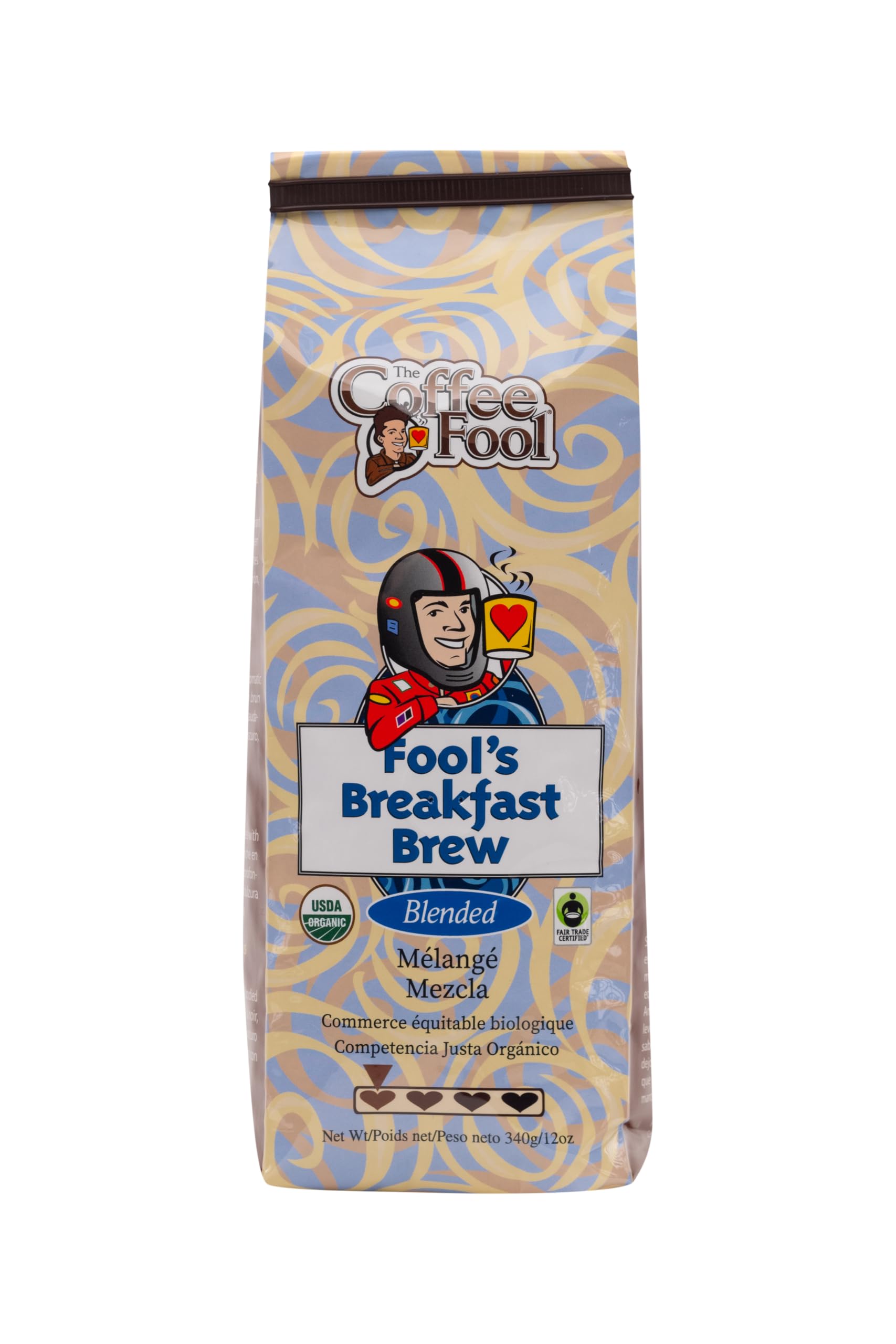 Coffee Fool's Organic Fair Trade Breakfast Brew (Whole Bean)