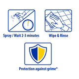 Zep Plus Glass & Mirror Foaming Cleaner 32 oz (2 Units) and a Blue Microfiber Rag ECBD025-2-Pack Ammonia-Free Anti-Fog Streak-Free Mirror and Glass